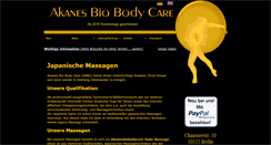 Desktop Screenshot of akanesbiobodycare.de